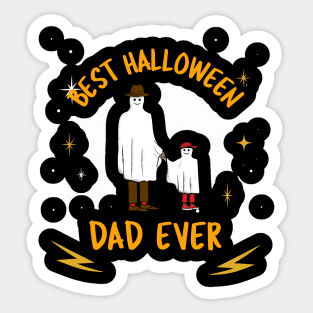 Best Halloween Dad Ever Trick or Treat Design Sticker